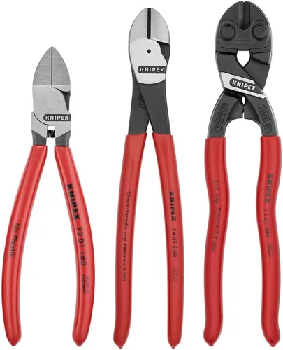 Vista 2 de KNIPEX Tools 9K 00 80 137 US Juego de alicates de corte de 3 piezas con 10 piezas portaherramientas