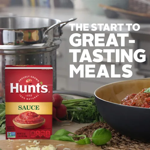 Vista 3 de Hunt's Salsa de tomate, apta para dieta cetogénica, 33.5 onzas, paquete de 6