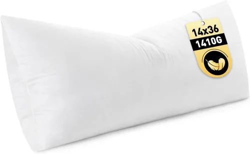 Vista 9 de MIULEE - Relleno de almohada de 12x16 pulgadas con plumas y plumón, almohada esponjosa y cómoda con tela de algodón para cama, sofá y sillón