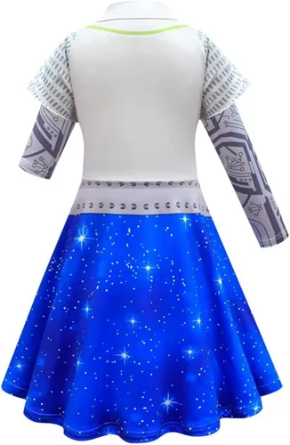 Vista 3 de ZIVANTO Vestido de disfraz para niñas de Zombies Alien de 4 a 12 años