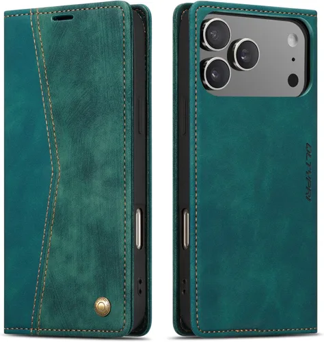 Vista 128 de QLTYPRI Para iPhone Air Case Wallet Con Tarjetero, Vintage PU Cuero Kickstand Cierre Magnético A Prueba De Golpes Folio Libro Funda Para IPhone 17