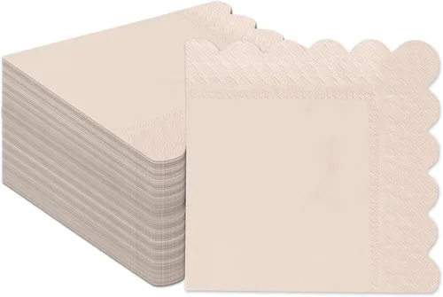 Vista 17 de qiqee 24 colores Morandi servilletas de cóctel 5x5 pulgadas, servilletas desechables para bebidas, boda, cena, fiesta de cumpleaños, diseño de ola