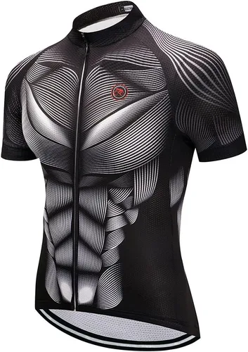 Vista 97 de Weimostar Hombre Ciclismo Jersey Manga Corta Bicicleta Ropa Multicolor Diamante