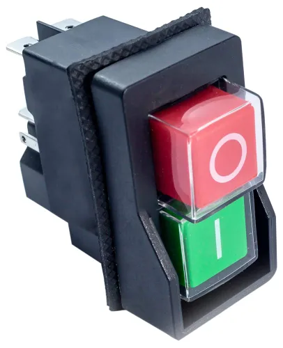 Vista 12 de Powertec Interruptor de seguridad para herramientas eléctricas de doble salida - Interruptor de paleta de 120V 15A con cerradura de llave