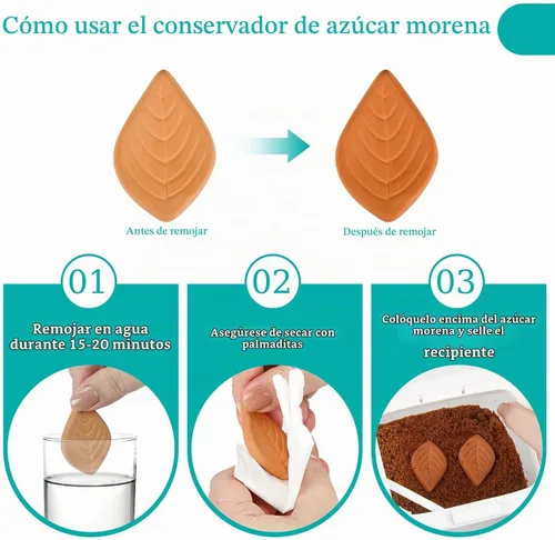 Vista 6 de Contenedor de azúcar moreno hermético, contenedor de almacenamiento de azúcar moreno de 1.3 cuartos (42 onzas/1.2 L) con cuchara, tarro transparente