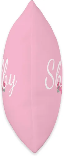Vista 2 de Regalos y diseños personalizados Shelby para niñas personalizado regalo Shelby nombre personalizado flores rosa tiro almohada, 16x16, multicolor
