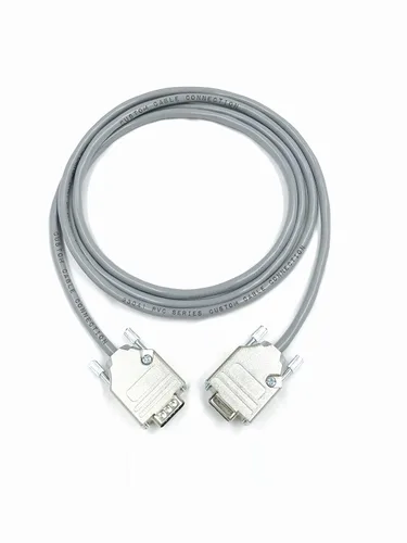 Vista 2 de Custom Cable Connection Cable de extensión DB9 macho a hembra RS232 de 6 pies - 24 AWG con cubierta de PVC gris - Fabricado en Estados Unidos