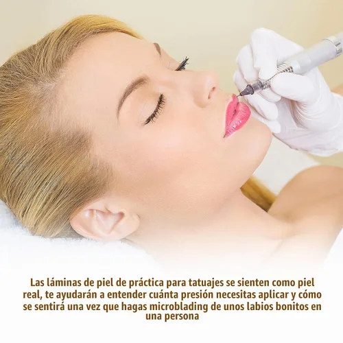 Vista 4 de Maitys - 5 hojas de tatuaje de labios para practicar tatuajes de Oscuro