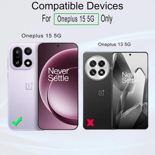 Vista 2 de Ibywind Protector de pantalla para OnePlus 15 5G, 2 unidades, vidrio templado de dureza 9H y protector de lente de cámara, con marco de alineación