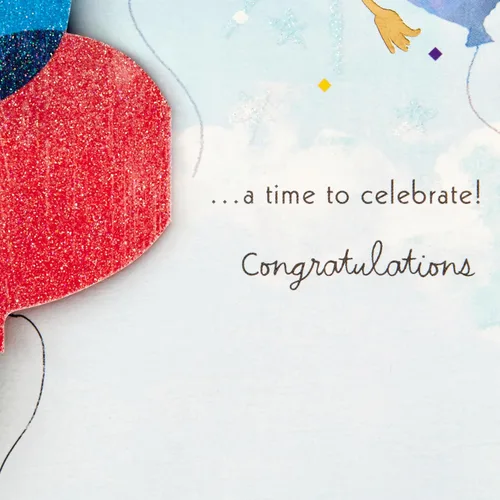 Vista 4 de Hallmark Tarjeta de graduación desplegable de Paper Wonder (A Time to Celebrate)
