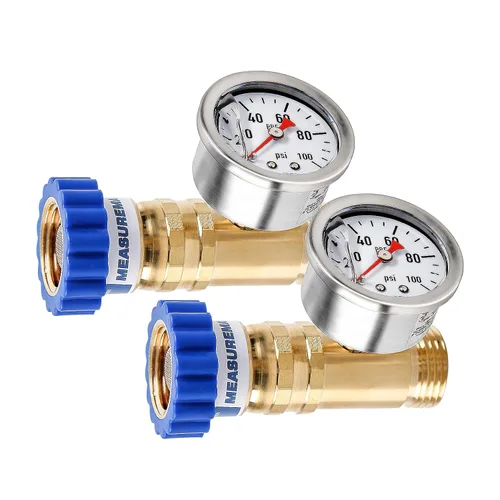 Vista 13 de MEASUREMAN Latón sin plomo, regulador de presión de agua, 2 piezas, reductor de presión para cámper, remolque, RV, jardín, sistema de plomería