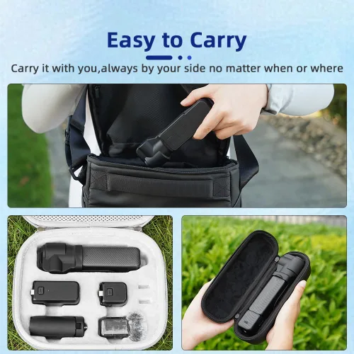 Vista 6 de Coyktonty Funda protectora de cardán para DJI Osmo Pocket 3 PC, con protector de pantalla de lente, diseño de tapa abatible, protección total (negro)