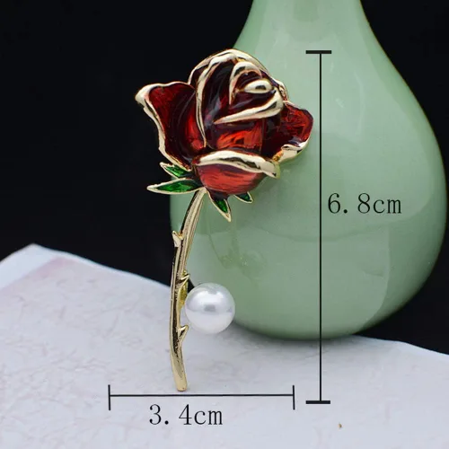 Vista 5 de Broche de rosa para bufanda o bolsa de abrigo para fiestas, bodas, banquetes