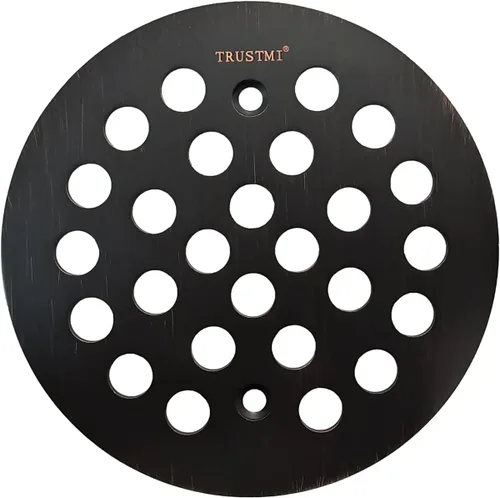 Vista 7 de TRUSTMI rejilla de desagüe (4 1/4 in) de repuesto para regadera con tornillos, dos estilos a elección: níquel cromado o cepillado y bronce
