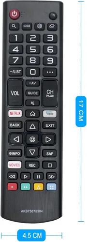 Vista 3 de AKB75675304 Reemplazo de control remoto para LG Smart TV HDTV 32LM5620BPUA 32LM570BPUA 32LM620BPUA 32LM630BPUB 32LM6350PUA 32LM639BPUB 43LM5700PUA
