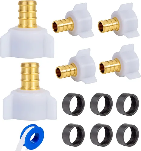 Vista 10 de PEX 1/2 "x 1/2" NPT Codo giratorio roscado hembra NPSM accesorios de latón para crimpado, accesorios Pex 1/2 pulgada 90 grados giratorio hembra