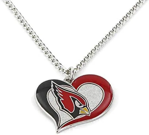 Vista 18 de Collar con colgante de corazón en espiral de la NFL - Joyería de regalo para mamá, esposa, hermana, hija, mejor amiga - Regalo ideal
