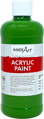 Vista 73 de Handy Art Pintura acrílica, juego de 12 colores, botellas de 16 onzas, acrílico líquido para estudiantes semibrillante, consistencia de flujo