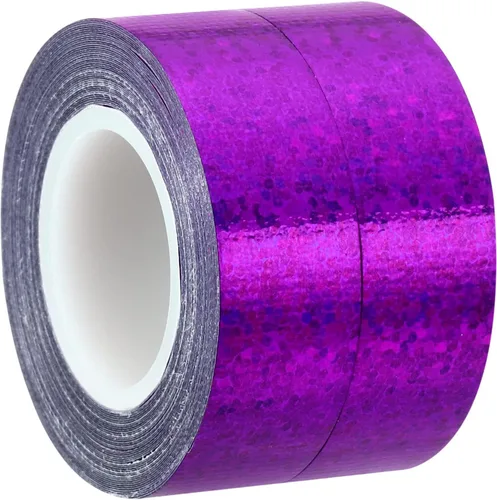 Vista 8 de PATIKIL Cinta brillante con purpurina de 0.591 in x 16.4 ft, paquete de 2 cintas adhesivas holográficas decorativas para manualidades, álbumes