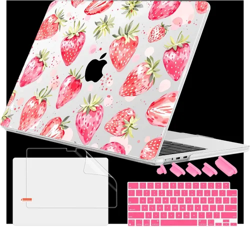 Vista 23 de Funda para MacBook Air de 15 Pulgadas 2025 2024 2023 Versión M4 A3241 M3 A3114 M2 A2941, Carcasa Rígida con Protector de Pantalla y Cubierta