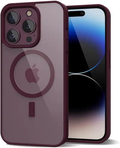 Vista 231 de oakxco Funda magnética transparente compatible con Magsafe, bonita funda delgada y transparente de poliuretano termoplástico no amarillenta, carcasa