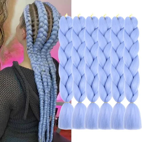 Vista 46 de Beige (613#) 6 paquetes de cabello trenzado de 24 pulgadas, de fibra sintética, sin picazón, extensiones de cabello para trenzar jumbo, textura