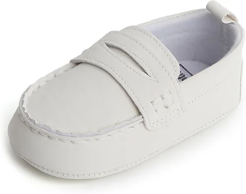 Vista 10 de LONSOEN - Zapatos de cuna para aprender a caminar, de vestir, para niños y niñas 209 Negro