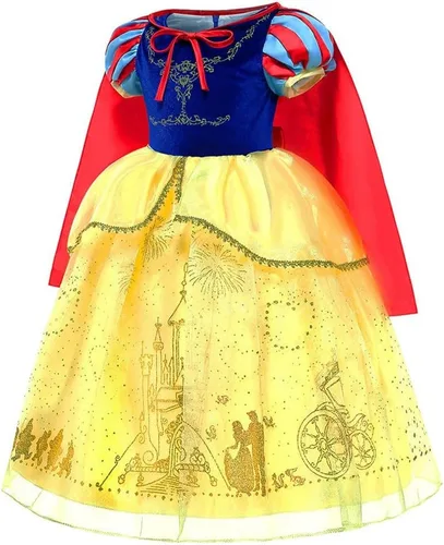 Vista 38 de HIHCBF Disfraz de princesa blanca como la nieve para niñas, cumpleaños, Navidad, Halloween, carnaval (con accesorios)