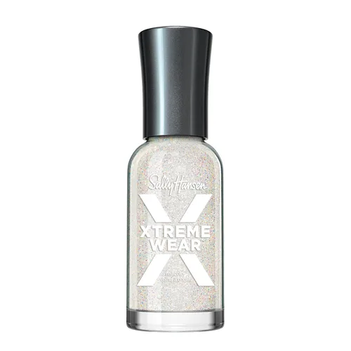 Vista 256 de Sally Hansen Xtreme Wear Esmalte de uñas sin rayas, acabado brillante, duradero, resistente a las astillas, transparente, color de uñas plateado 130