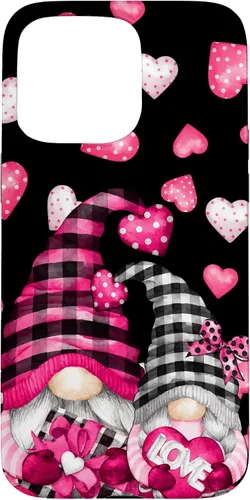 Vista 31 de Pink Buffalo Plaid Valentines Gnome Cute Love Heart Case for iPhone 17