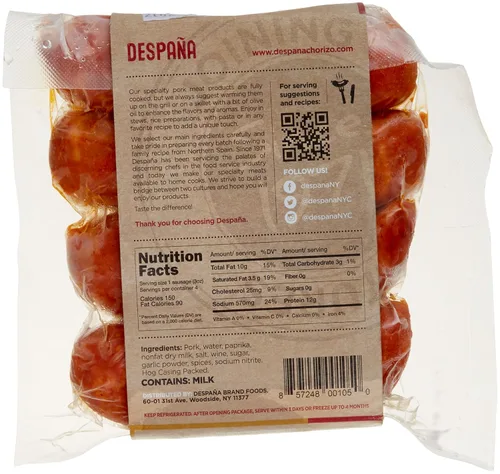 Vista 4 de Delicias De España, Chorizo tradicional al estilo español, 2 paquetes, total 8 enlaces
