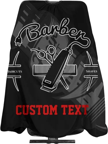 Vista 32 de Capa de peluquero personalizada, Capa de salón para corte de pelo personalizada para hombres