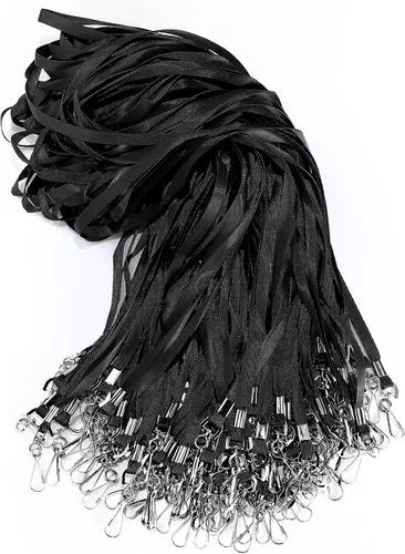 Vista 10 de Epakh 200 cordones para identificación con nombre y credencial para el cuello, con clips, correas para el cuello para oficina, escuela, enfermeras