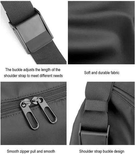 Vista 8 de Pequeña bolsa deportiva para gimnasio, bolsa de entrenamiento impermeable, mini bolsa de lona para hombres y mujeres, bolsa de viaje ligera
