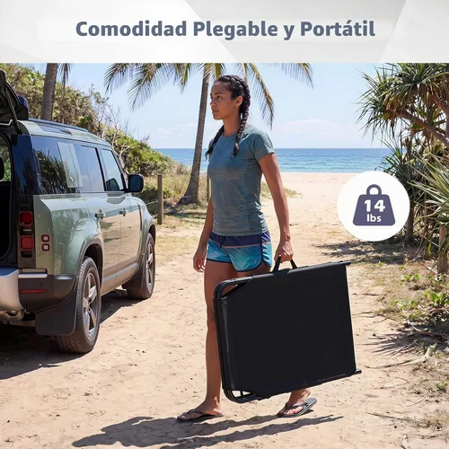 Vista 9 de Tangkula Silla de bronceado con agujero frontal, plegable y ajustable para patio, silla reclinable, para playa, tomar el sol, con bolsillo lateral