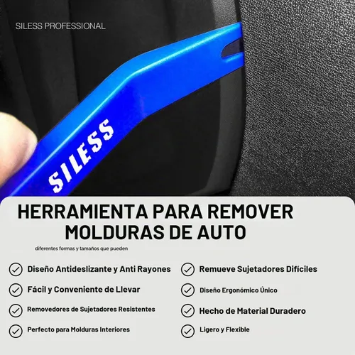 Vista 3 de Siless Juego de herramientas de extracción de moldura automática – 5 piezas – Herramientas de auto recortar herramientas de coche, herramienta