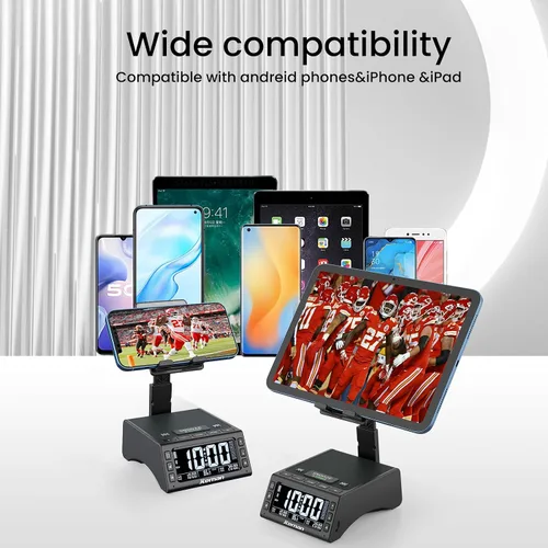 Vista 7 de JTEMAN Regalos para hombres y mujeres, soporte para teléfono celular con altavoz Bluetooth inalámbrico, accesorios de cocina ajustables Cool Tech