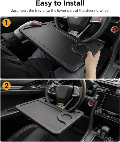 Vista 8 de Bandeja de volante de automóvil 2 en 1 para Ford F150 F250 F350 Transit Ranger Bronco Explorer Fusion Mustang accesorios para camiones 2004-2025