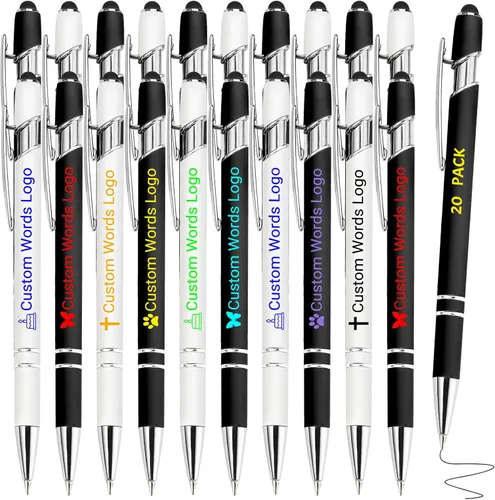 Vista 12 de Bolígrafo personalizado con nombre, bolígrafo personalizado, logotipo, tinta negra suave, regalo personalizado para mujeres, hombres, negocios
