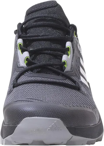 Vista 2 de adidas Zapatos de senderismo Terrex Swift R3 para hombre, Core Black-grey One-solar Yellow