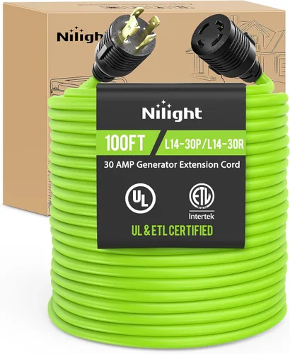 Vista 29 de Nilight Cable de Extensión para Secadora EV de 15 Pies 3 Clavijas 30 Amperios NEMA 10-30P 10-30R Cable de Extensiones Antiguas Servicio Pesado