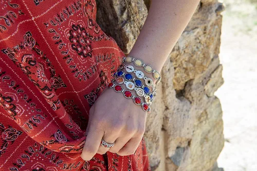 Vista 2 de American West Sterling and Gemstone - Pulsera de tenis reversible, tallas S, M, L, Metal