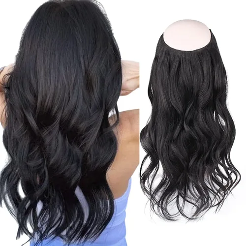 Vista 49 de Sassina Extensiones de Cabello con Alambre Invisible Cabello Humano Real con Alambre Transparente Tamaño Ajustable Clips Seguros Naturales Liso