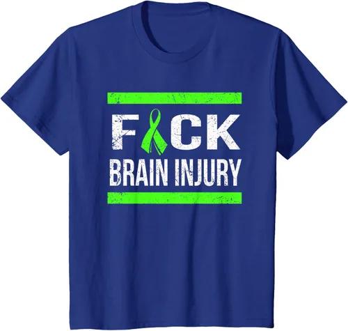 Vista 59 de Apoyo Daño cerebral Concienciación T Shirt, mujer L, Asphalt Negro
