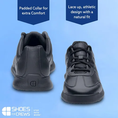 Vista 4 de Shoes for Crews Zapatillas de trabajo antideslizantes para hombre, cómodas, antideslizantes, para restaurantes, salud, venta al por menor