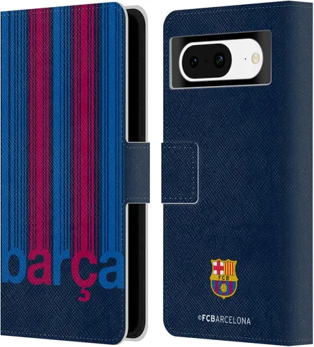 Vista 9 de Head Case Designs Officially Licensed FC Barcelona Ball Pattern Campions Leather Wallet Case Compatible with Google Pixel 8