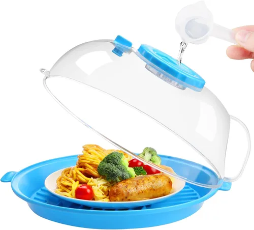 Vista 10 de Tapa Protectora contra Salpicaduras para Microondas de 10.2 Pulgadas con Vaporizador de Agua, Protector Transparente contra Salpicaduras
