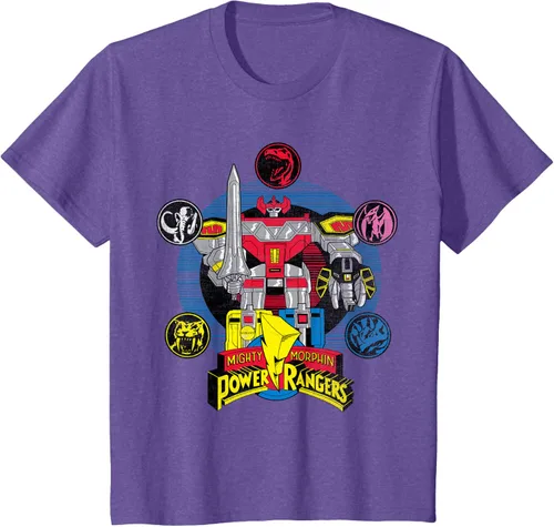 Vista 46 de Power Rangers Camiseta Megazord Asfalto