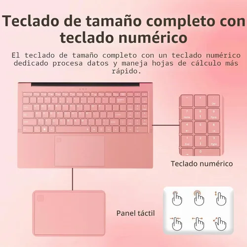 Vista 4 de Auusda Computadora portátil tradicional 2026 para estudiantes y trabajo, 15.6 pulgadas, procesador Ryzen 3 3250C, WiFi 6, BT 5.3, teclado