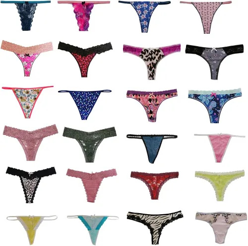 Vista 2 de HORIOL Sexy - Paquete de 10 bragas de encaje con espalda en T tanga tanga tanga tanga 10pcs